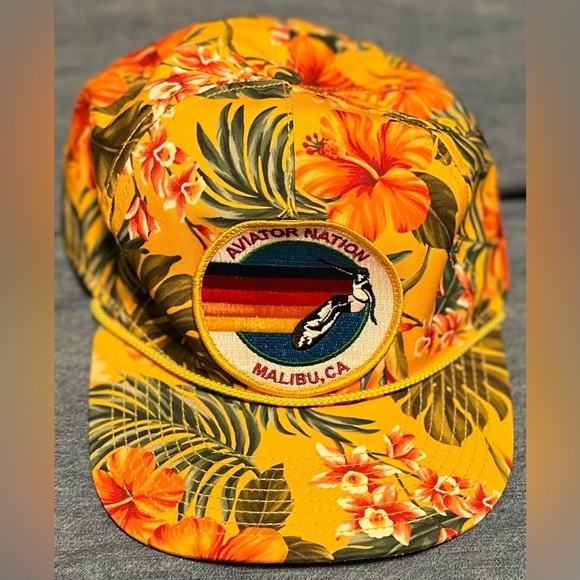 ‼️Rare‼️?AVIATOR NATION?Signature Malibu Vintage Safari Low-Rise Trucker in Gold main image 5